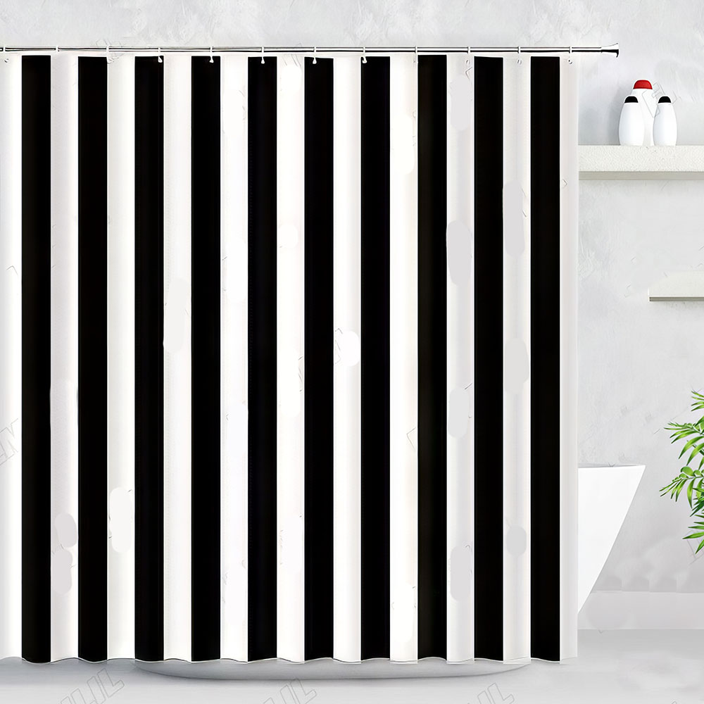 graphic shower curtain